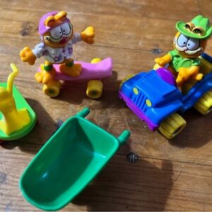 1988 Garfield Cartoon Character Toy Set McDonalds